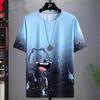 Men's Summer Quick-Dry Ice Silk Short-Sleeve T-Shirt and Shorts Set - Trendy, Loose Casual Sportswear.