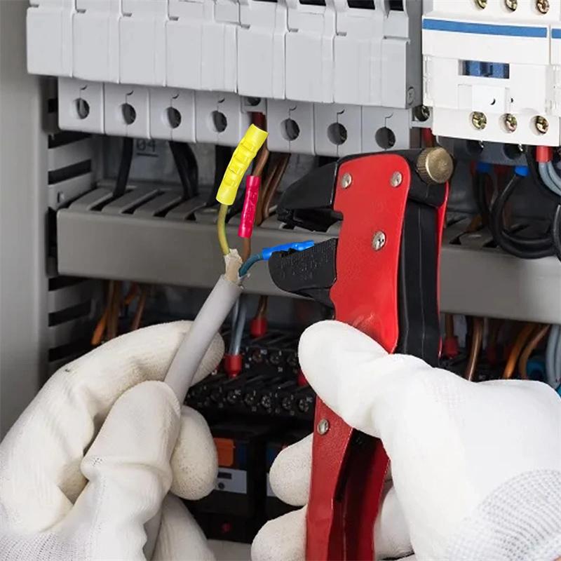 200Pcs Straight Butt Wire Terminal Splice Crimp Insulated Copper Cold Press Terminals Electrical Wire Connector Bv1.25 Bv2 Bv5.5