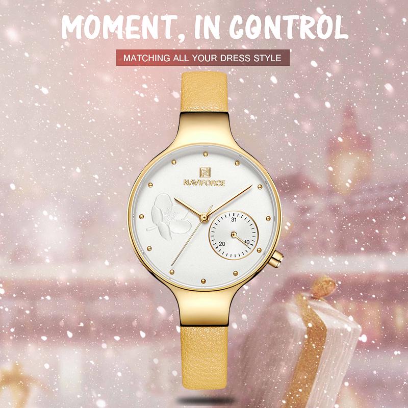 Buy Elegant Women Quartz Watch Simple Floral Dial Wristwatch Casual ...