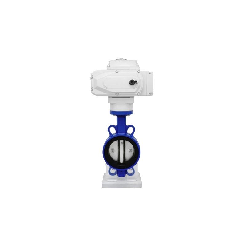 AOBL DN25 Electric/Pneumatic Actuated Double Flanged Butterfly Valve, Cast Iron Body, Ductile Iron Plate, EPDM Seat.