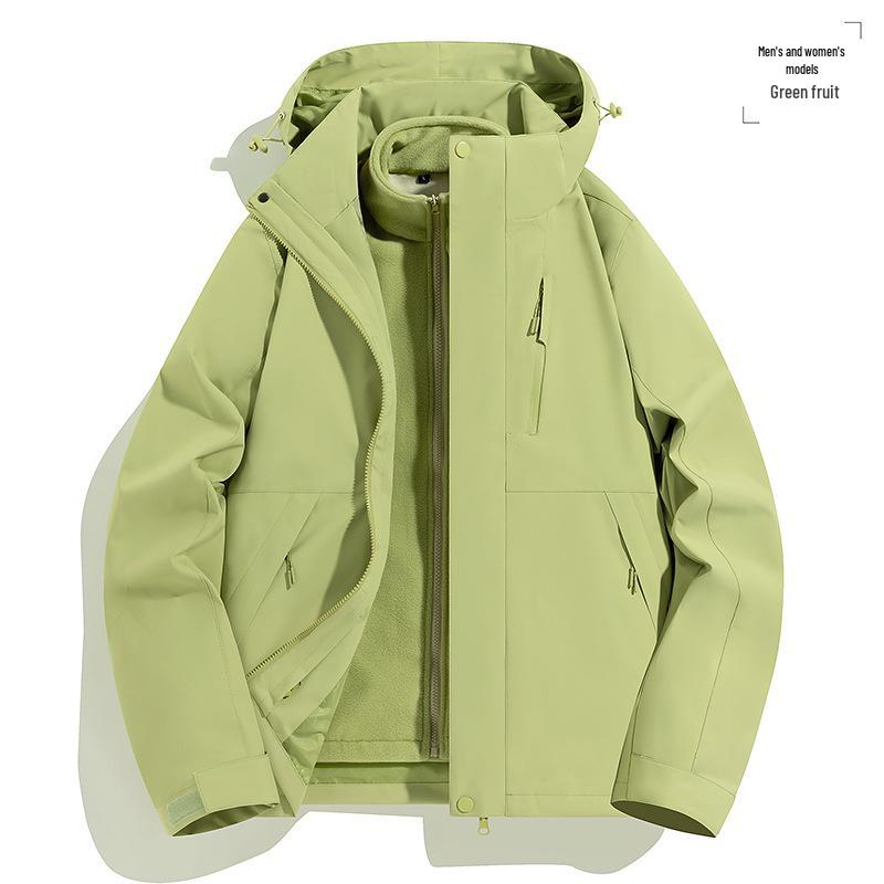 

Зимняя куртка для пар 3-в-1 с отстегивающимися деталями для альпинизма - Ветрозащитная, Водонепроницаемая, с возможностью нанесения логотипа S