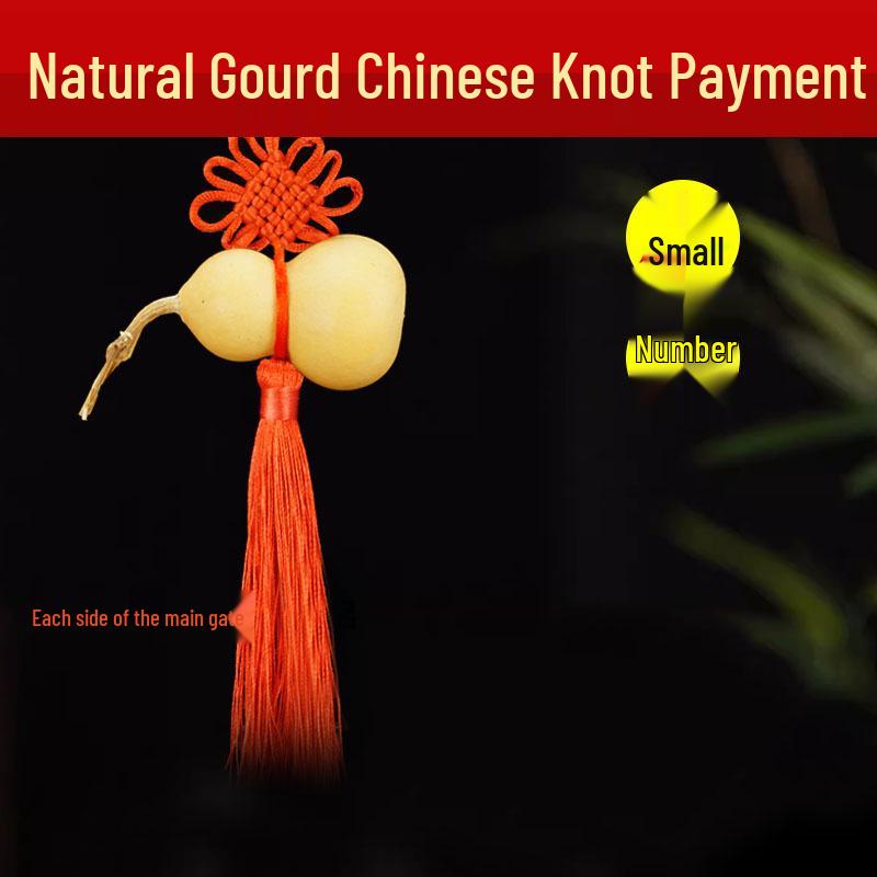Dragon Knot Gourd Pendant with Five Emperor Coins