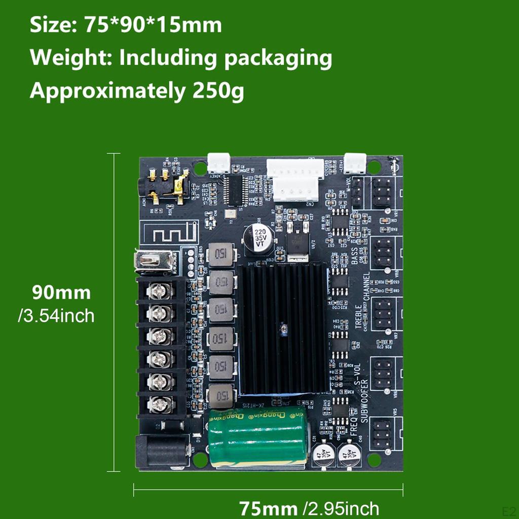 Speaker Amplifier Board Microphone Sound Module Professional Anti Howling TPA3116D2 2.1 Channel