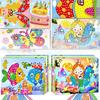 8pcs Cartoon Diamond Crystal Mosaic Sticker Painting Hanmade DIY Color Diamond Painting Paper Creative DIY Art Kits