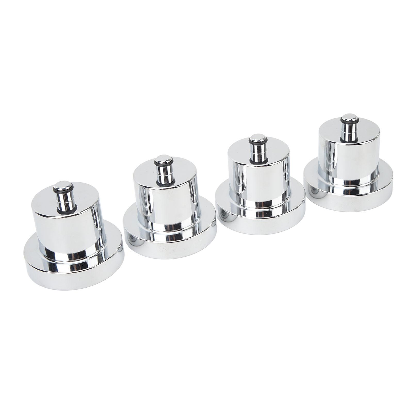 4 Stuks Hefkrikblok Zilverkleurig Aluminiumlegering Hefpunt Krikadapter Blokken Krikblokhouder voor Rivian R1T R1S white