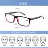 Reading Glasses Men Women Sports Anti-blue Light Reading Eyewear Black Red Presbyopia Eyeglasses +100 to+400 glasses