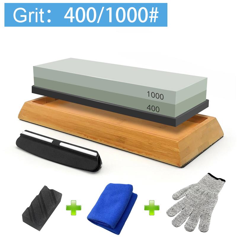7Pcs Set Sharpening Stone Set Grit 240-8000# Whetstone Grindstone With Wooden Base Angle guide Woodwork Tool Grinding System