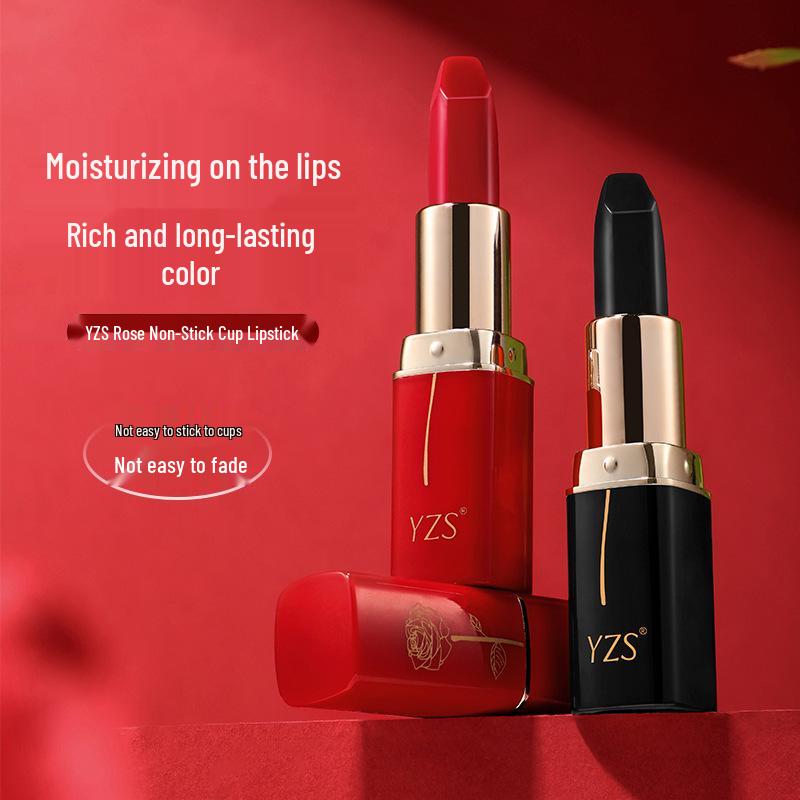 

YZS Black Red Rose Waterproof Long-Lasting Non-Stick Moisturizing Lipstick
