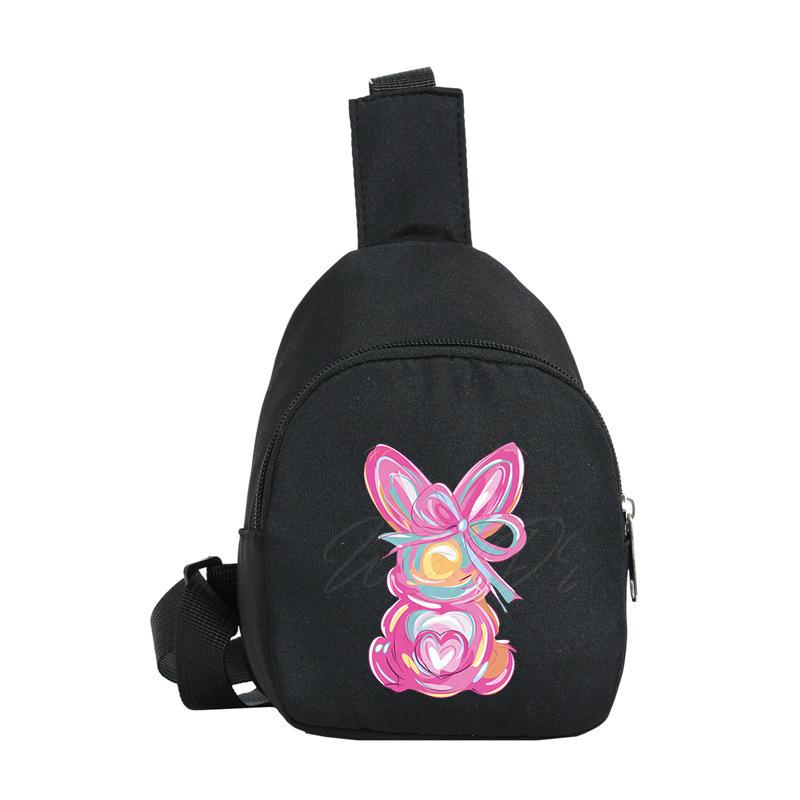 Easter Printed Shoulder Bag Men's and Women's Versatile Casual Children's Breast Bag Crossbody Bag