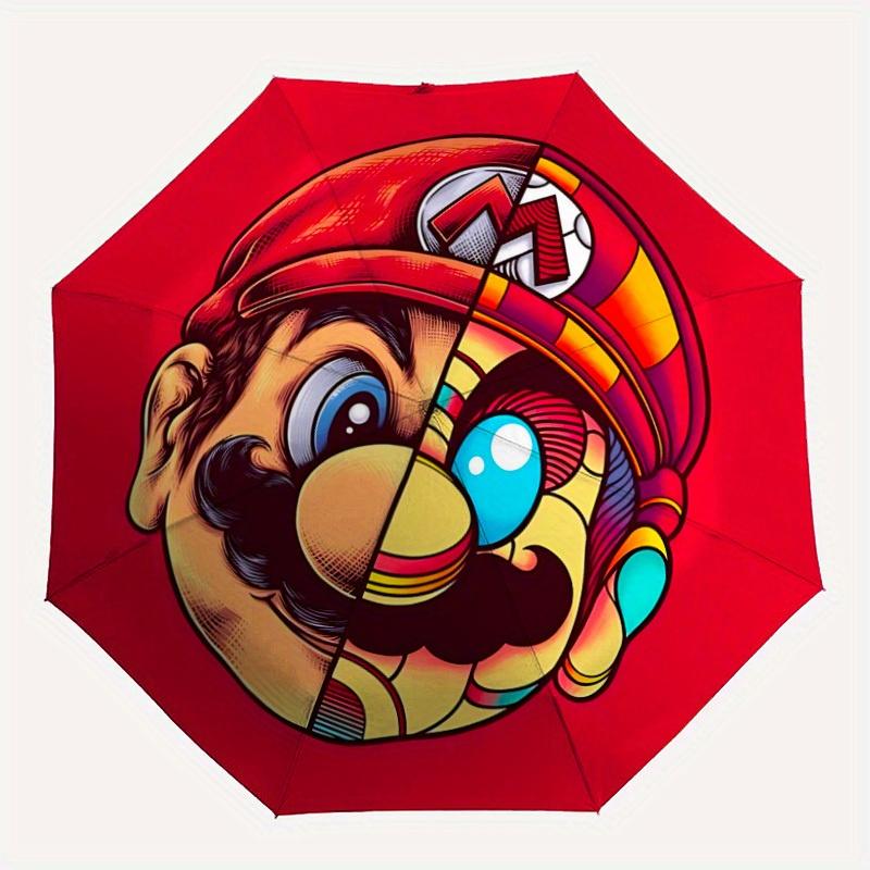 

1pc Mario Clown Automatic Folding Cute Umbrella - Lightweight, Retractable Design with 8-Rib Durability, Perfect for Outdoor61