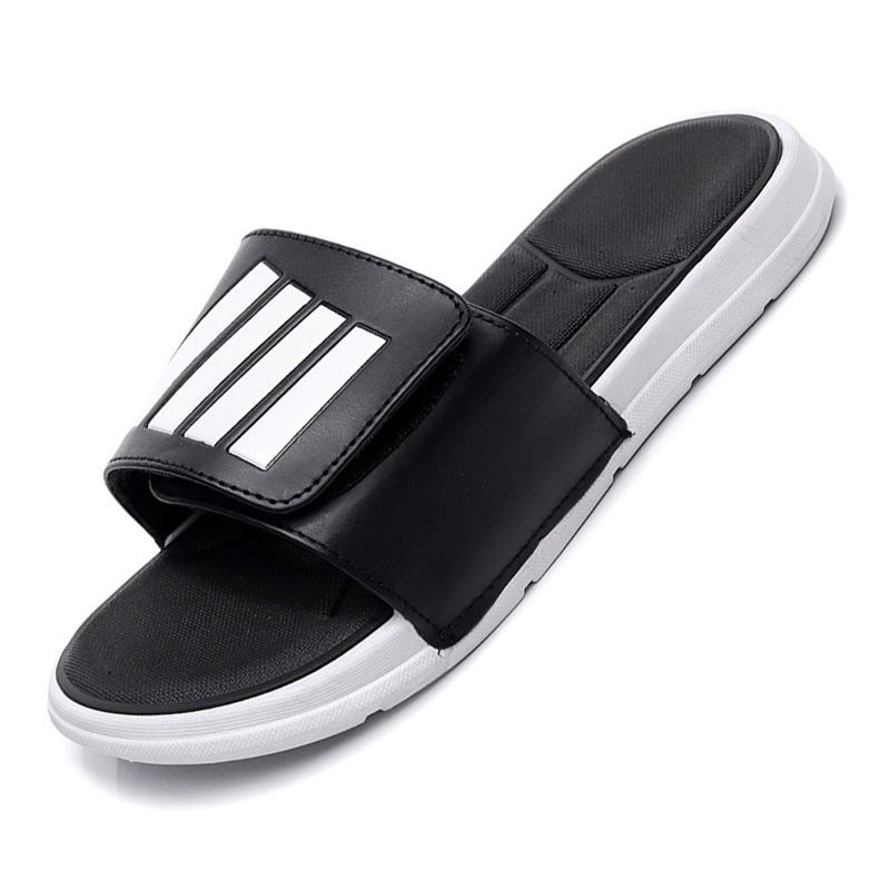 Fashion New Summer Men's Cork Slippers Suede Leather Mule Clogs Slippers Man Soft Cork Two Buckle Beach Slides Footwear For Men