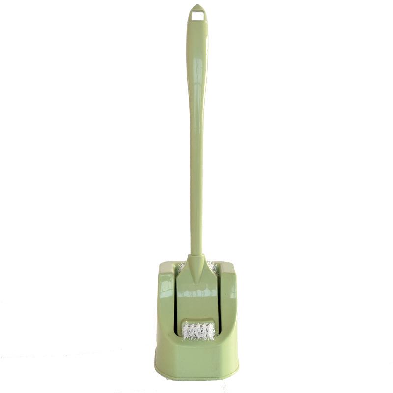 Durable Long-Handled Toilet Brush Set with Soft Bristles and Stand