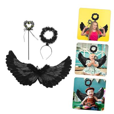 Halloween Wing Prop Angel Feather Wing Prop Black Wings