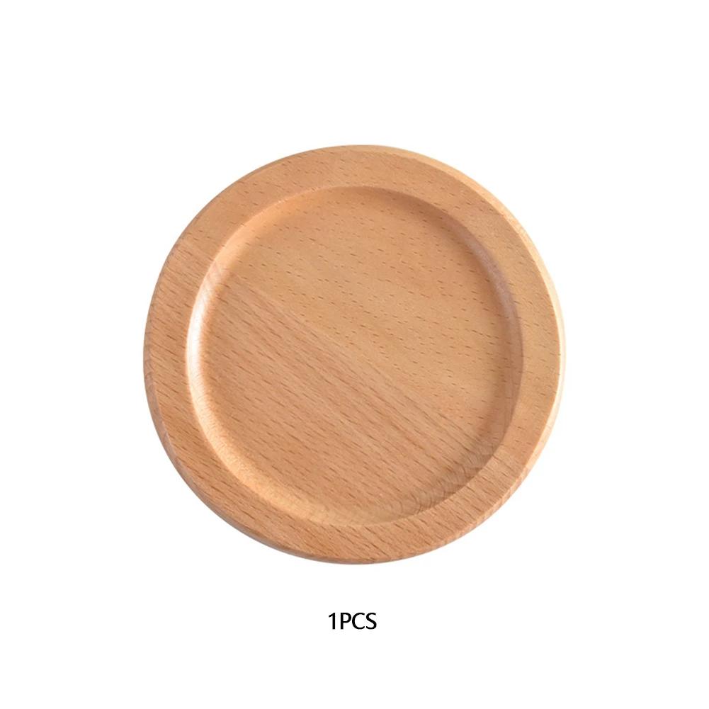 1/6 szt. Podkładki pod kubki w stylu japońskim z drewna bukowego Podkładki Drewniane pudełko na podkładki Okrągły kształt Izolacja Podkładka pod kubek do kawy i herbaty