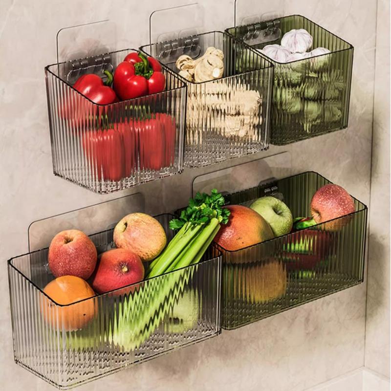 1Pcs Wall Hanging Basket Ginger And Garlic Storage Rack Wall Hanging Storage Box Kitchen Bathroom Living Room Box