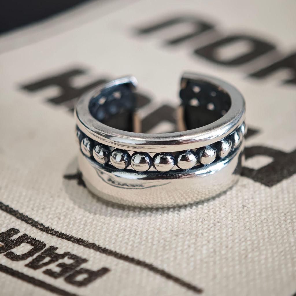 Anillo de Temperamento de Olas Onduladas de Diseño de Nicho para Mujer Estilo Ins Moda Simple Retro Anillo Abierto de Trabajo Pesado Anillo Minimalista Delicado para Uso Diario Casual