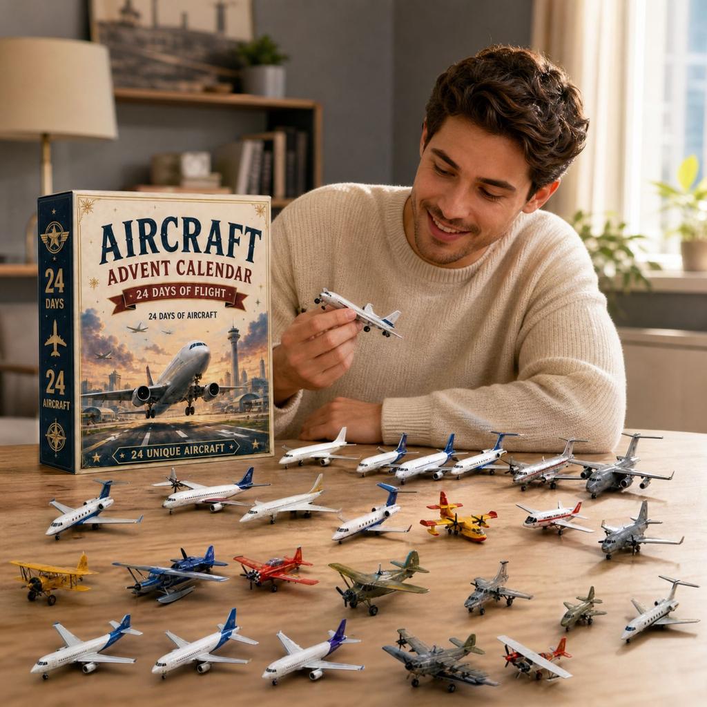 2D Airplane Countdown Calendar with Surprise Gifts
