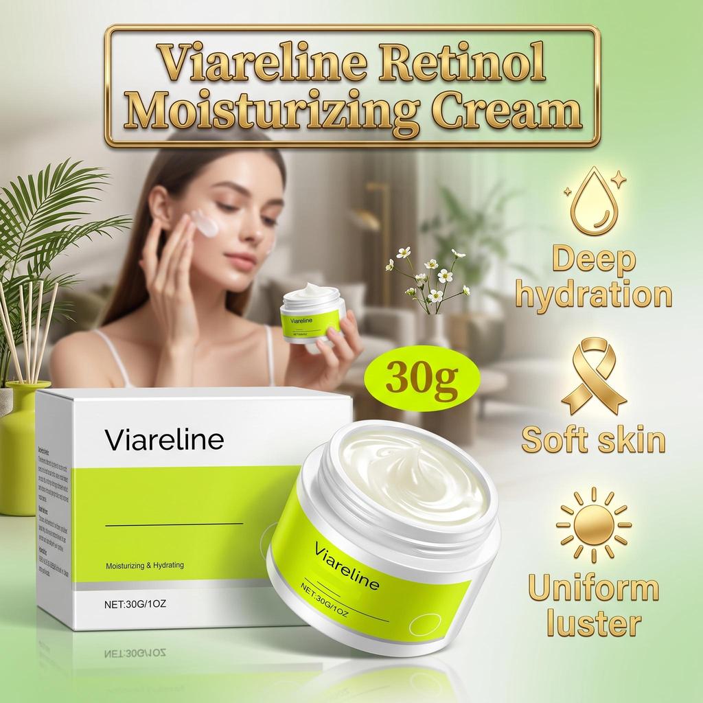 Viareline Retinol moisturizing Cream Deeply moisturizes and softens the skin, even and shiny Facial Cream 30g