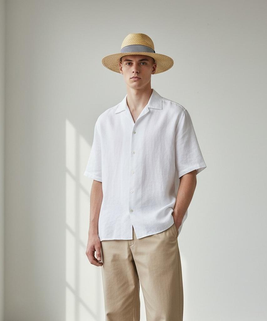 Yunibeosyeolkemiseuteuli Swing Stripe Line Beige Fedora Summer Fedora