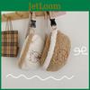 Adorable Soft Plush Mini Bag For Girls Trendy Cute Shoulder Bag In White And Khaki