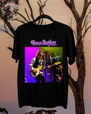 Deep Purple Glenn Hughes Signiertes Geschenk Für Fan Schwarz Alle Größen T-Shirt HE851
