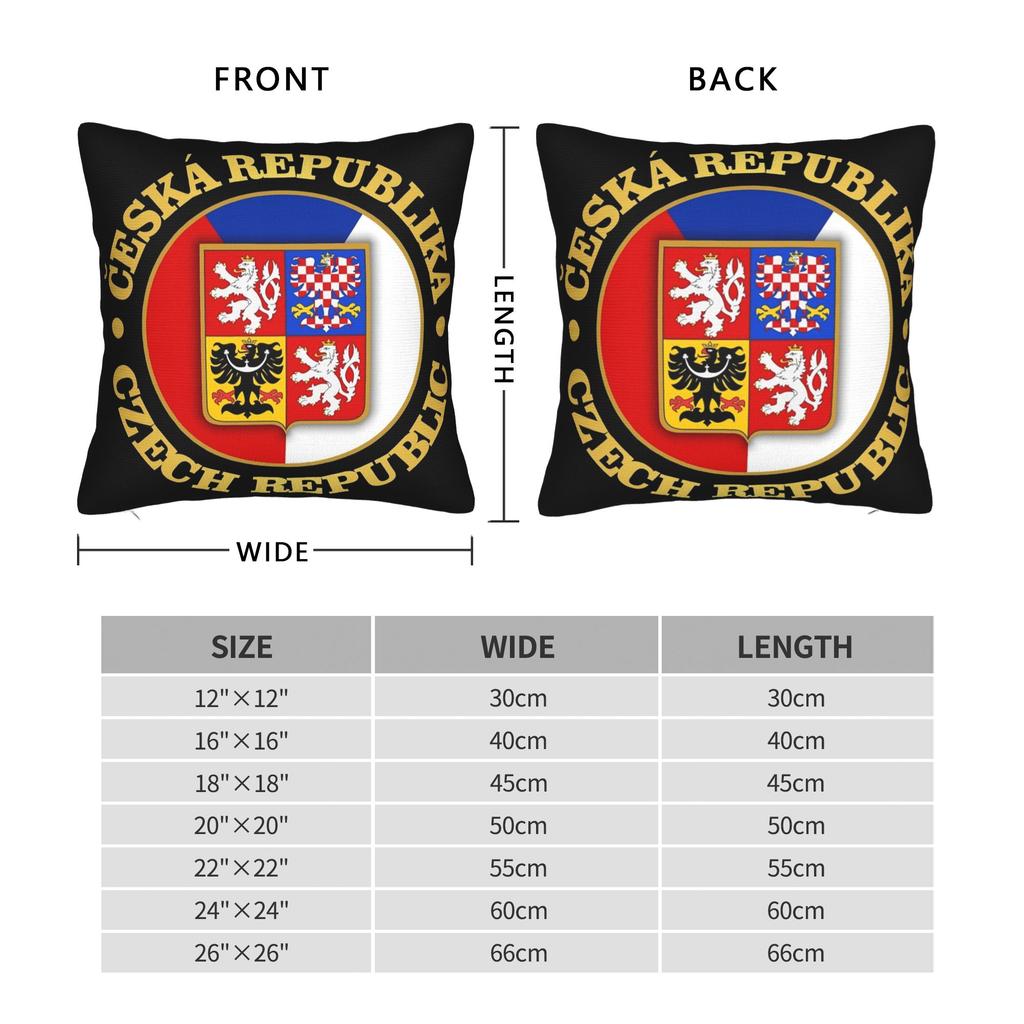 Czech Republic Coat Of Arms Pillow Cover Merch Soft Cushion Cover Decoration Pillow Case Cover Home Multiple Sizes
