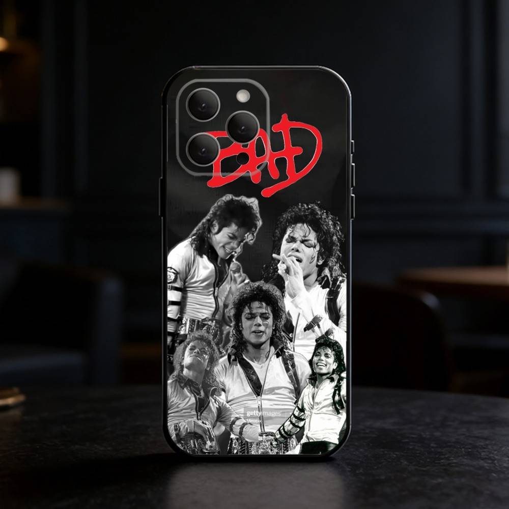 Michael Jackson Phone Case For iPhone 17,16,15,14,13,12,11 Plus,Pro,Max,Mini Silicone black Soft Cover