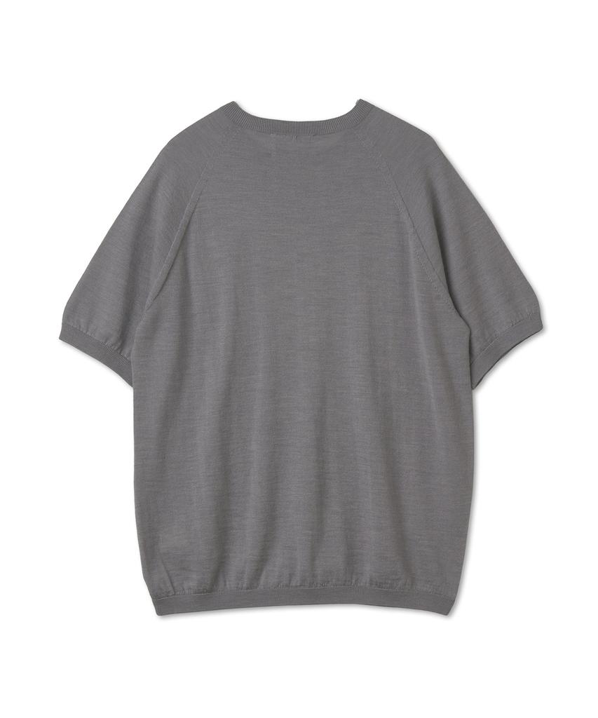PEREGRINE Merino Wool Knit T-Shirt Light Grey / Wp181063