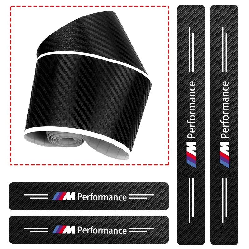 4Pcs/set Car Threshold Strip Door Sill Protectio Sticker For BMW M E46 E90 E60 F30 F10 E39 E36 F20 G30 G20 E87 E92 E91 E30
