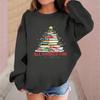Children's Fashionable Casual Long-sleeved Loose Christmas Print Pullover Sweatshirt