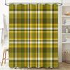 Classic Green Plaid Shower Curtain with White Accents Rectangular Shape for Bathroom Decor (180x180cm)
