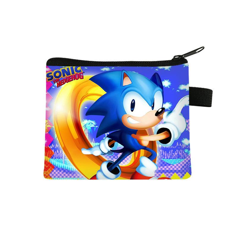 New Sonic Children's Change Bag Mini Bag Key Coin Headphone Bag Cute Cartoon Polyester Wallet