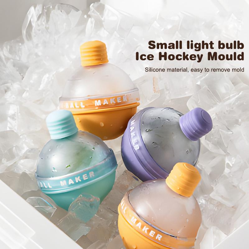 2Pcs Ice Cube Mold Round Ice Hockey Premium Silicone Ice Sphere Molds Seamless 2.5In Ice Balls Kitchen Must-Have For Chilled