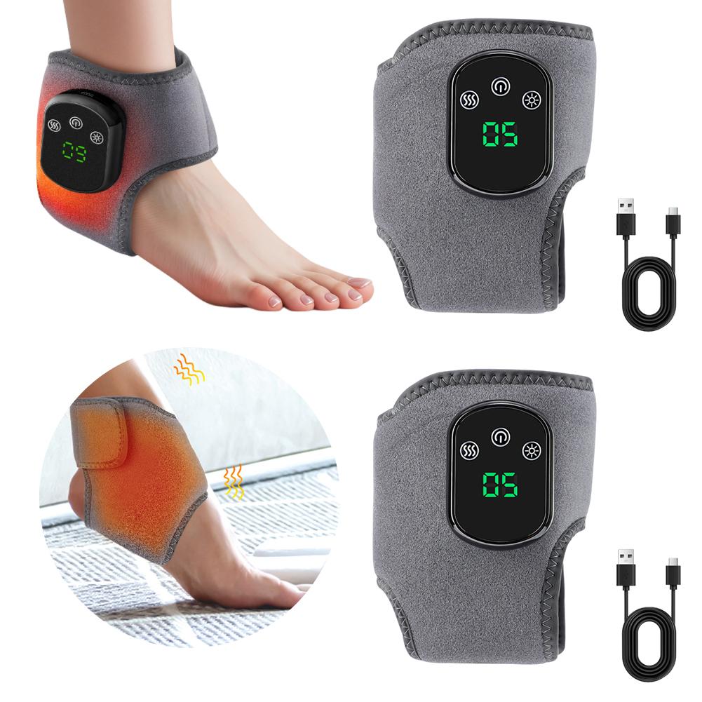 3-in-1 Rechargeable Ankle & Foot Massager 3 Vibration Mode Ankle Massager Foot Revive Massager for Circulation and Pain Relief