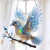 Acrylic Bird Hangings Pendant Sky Stained Bluebirds Suncatchers Window Hanging Bird  Branch