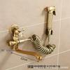 Robinet de Grădină Exterior Dublu Priza Rotativ Retro din Cupru Full European