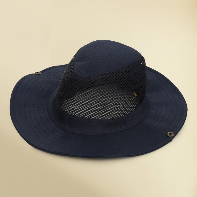 

Men s summer big eaves folding mesh wide brim fishing hat outdoor fishing mountain climbing shade cool hat one size fits all