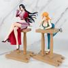 Four Models of One Piece At the Bar, Anime Figures Standing Pose, Empress Standing Pose, Vivi Lying Down, Nami Sitting Pose, Ace Ornaments