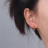 Semicircle Sweet Women Stud Earrings Enamel Oil Jewelry Hoop Ear Buckle Korean Style Earrings