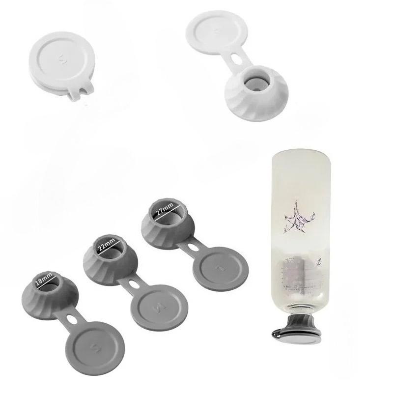 3pcs Inverted leak proof bottle cap, bathroom shower gel, shampoo leak proof sealed bottle cap