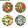 150g/85g Mixed Color Christmas Tree Bell Balls Cake Toppers for Christmas Theme Party Cake Baking Cookies Decorations Not Edible
