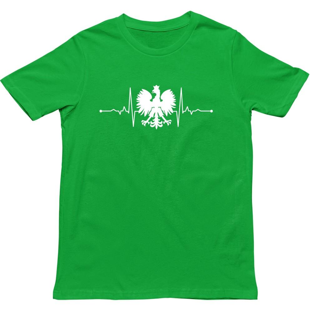 Polish Eagle Heartbeat T Shirtpoland Heritage Unisex Teepolska Pride Apparel