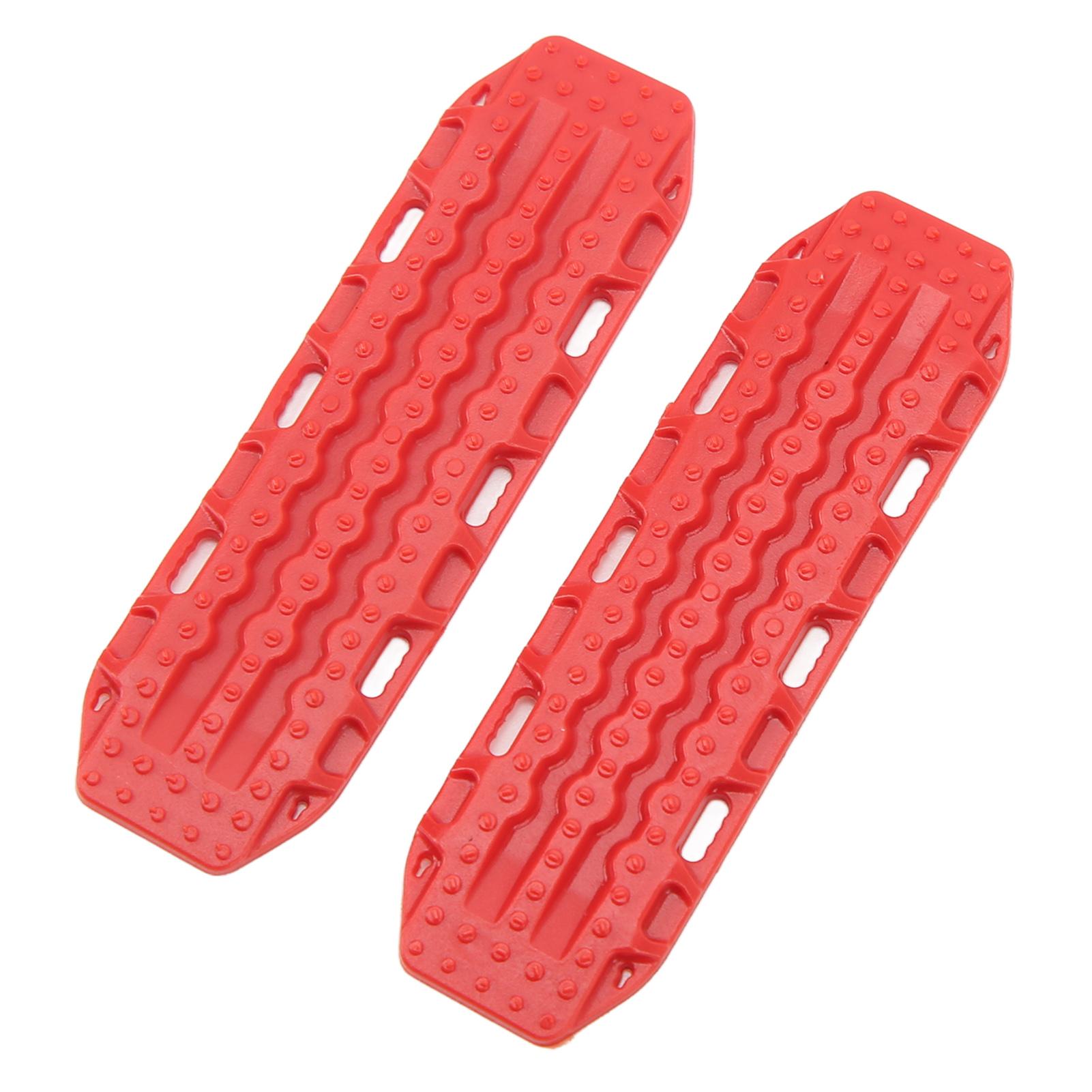 

1 Pair Simulation Escape Board Plastic Sand Ladder Non Slip Escape Plate for 1 18 1 24 Scale RC Car Red червоний