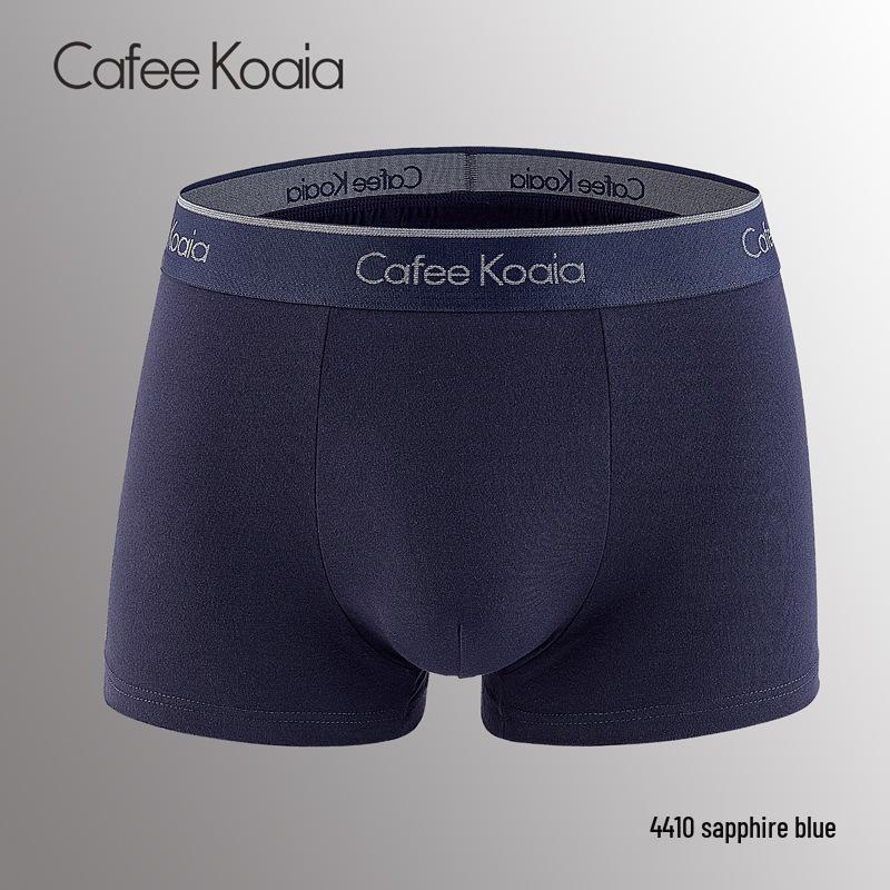 Men's Antibacterial Solid Color Boxer Briefs - Genuine Cafee Koaia Collection