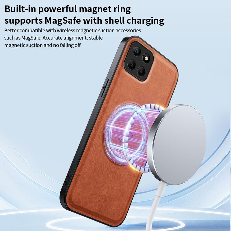 Magnetic Stand Holder Leather Phone Case For Honor X7C X8B X8C X9C X9B X9A 400 200 Magic 7 Pro Lite Wireless Charging Logo Cover