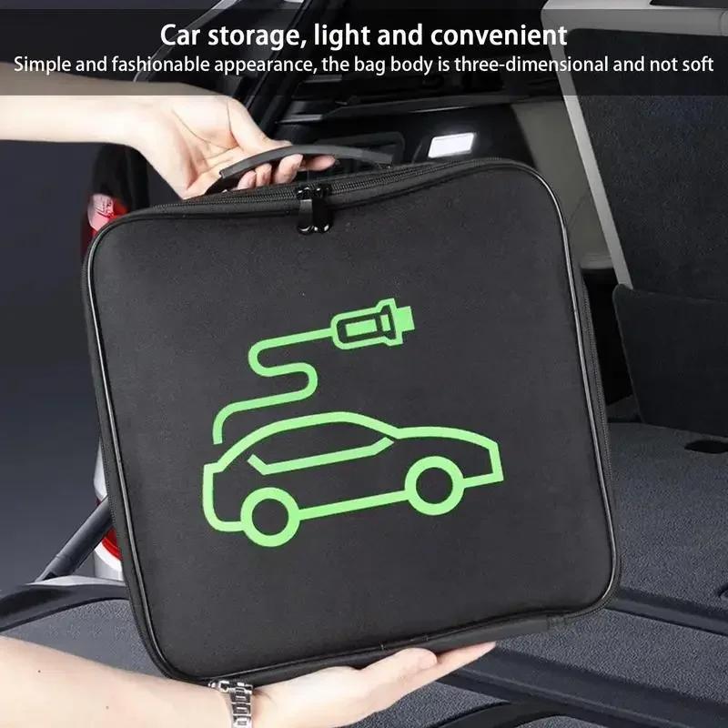 Borsa Cavi Jumper Batteria Auto Elettrica per Cavi di Ricarica Cavi Tubi Antincendio Veicoli Elettrici Ricaricabili Pistole Organizzatore di Stoccaggio