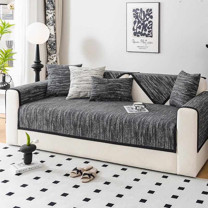 Chenille Sofa Cushion Non-Slip Anti-Scratching Four Seasons Universal Living Room Sofa Cover Cloth Backrest Towel Sofa Cover