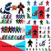 Godzilla Exterminador Pioneiro Rei Kong Colorido Brinquedo de Descompressão Para Alívio de Estresse
