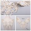 1Pc Gold White Lace Fabric Flower Lace Neckline Collar Embroidery Lace Trimming DIY Applique Sewing Lace Fabric