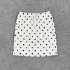 Women's Elegant Apricot Polka Dot Drawstring Hip Wrap Skirt